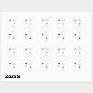 Comania my first communion square sticker