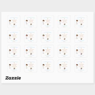 Comania my first communion square sticker