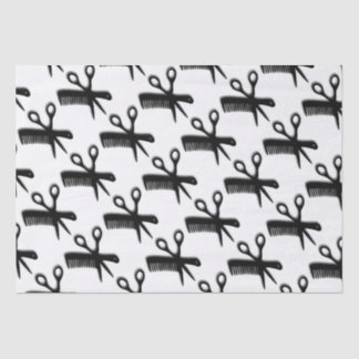 Comb and Scissors Design Tissue Paper