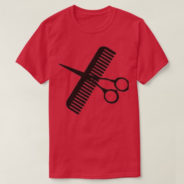 comb and scissors T-Shirt (Design Front)