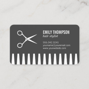 Comb and Shear Hair Stylist Business Card