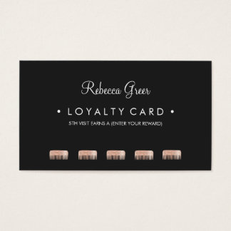 Comb Hairstylist 5 Punch Customer Loyalty Card