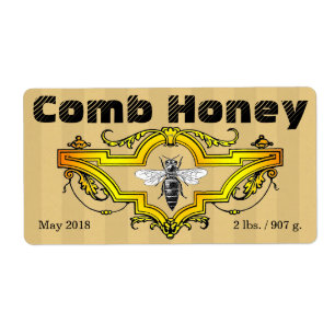 Comb Honey Strpes Label