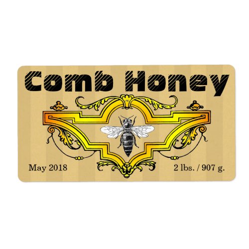 Comb Honey Strpes Label