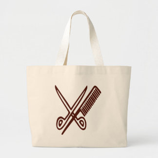 Comb & Scissors - Hairdresser Large Tote Bag
