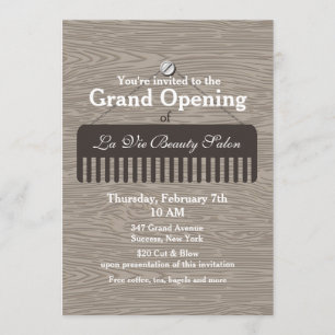 Comb Sign Salon Grand Opening Announcement