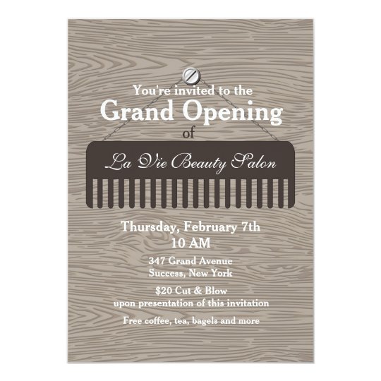 Comb Sign Salon Grand Opening Announcement