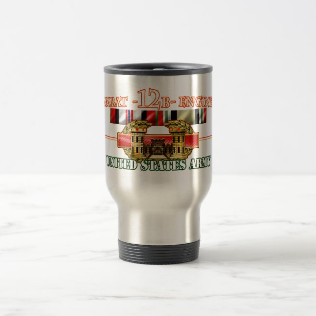 Combat 12B Engineer OEF OIF Travel Mug (Center)
