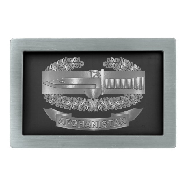 Combat Action Badge Afghanistan Veteran Belt Buckle (Front)
