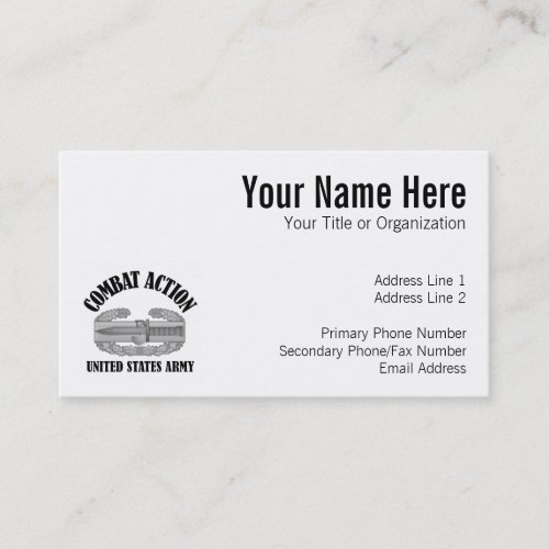 Combat Action Badge Business Card Templates