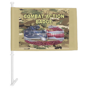 Combat Action Badge Car Flag