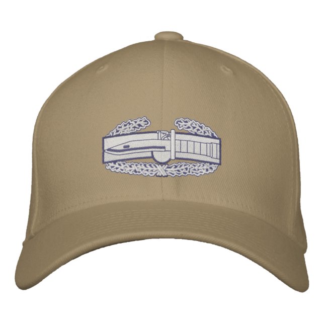 Combat Action Badge Embroidered Baseball Cap (Front)