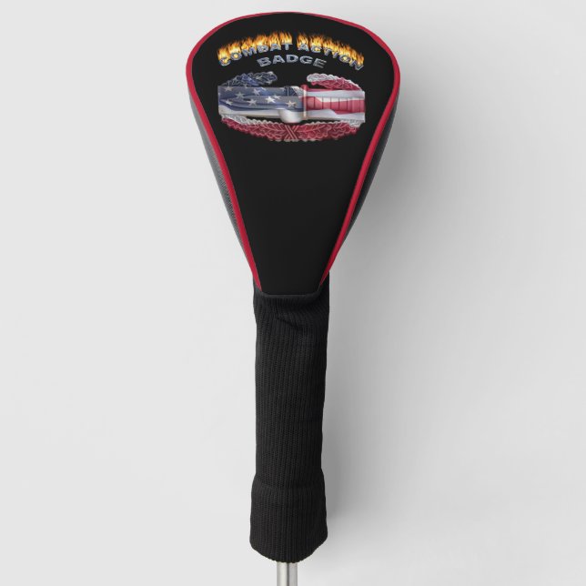 Combat Action Badge “Flaming” Golf Head Cover (Front)
