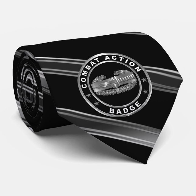 Combat Action Badge   Neck Tie (Rolled)