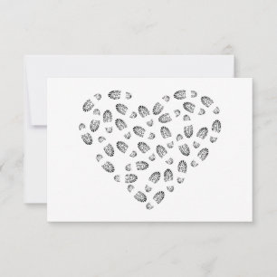combat boot heart invitation