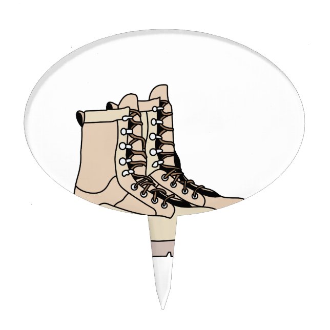 Combat Boots Cake Topper (Front)