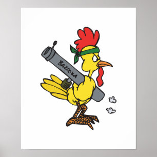combat chicken poster