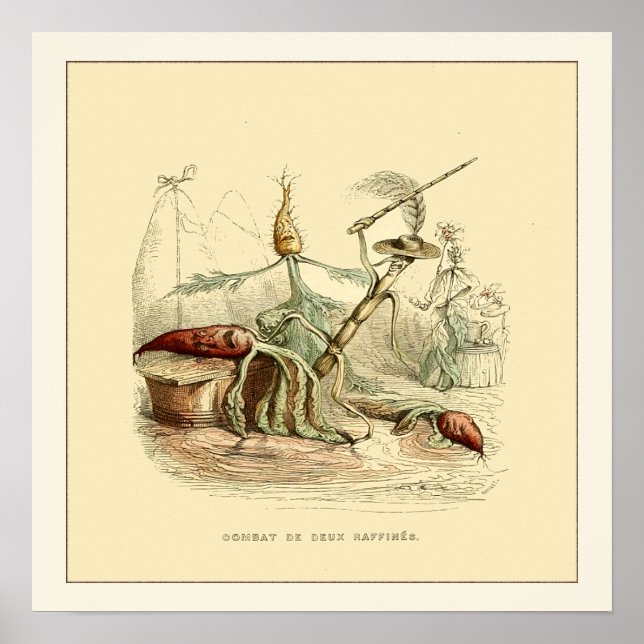 Combat De Deux Raffines by JJ Garland Poster (Front)