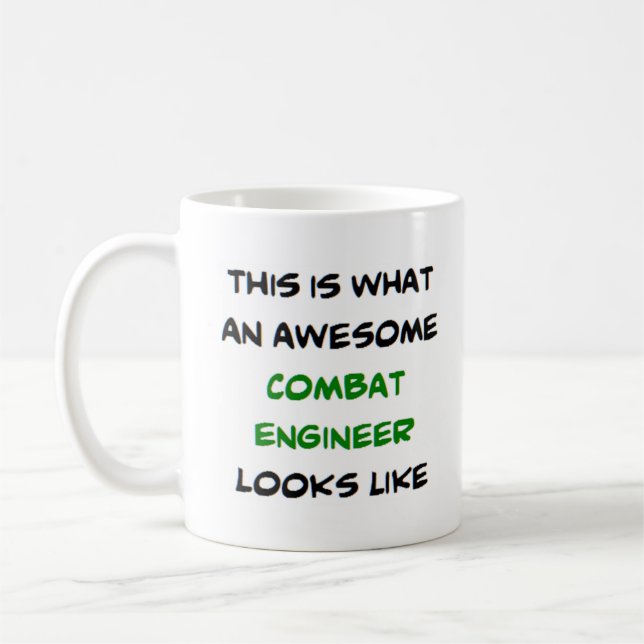 combat engineer, awesome coffee mug (Left)