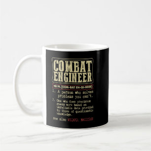 Combat Engineer Dictionary Term Coffee Mug