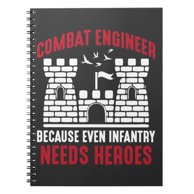 Combat Engineer Hero Army Engineering Infantry Notebook (Front)
