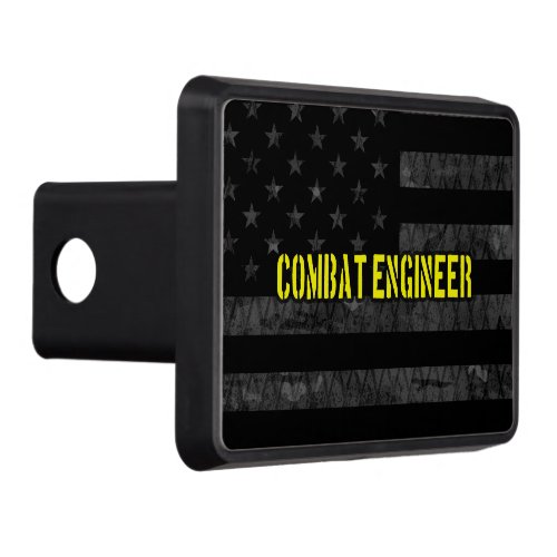 Combat Engineer Subdued American Flag Hitch Cover