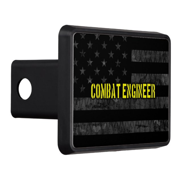 Combat Engineer Subdued American Flag Hitch Cover (Right)