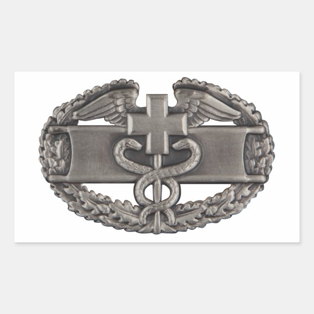 Combat Field Medical Badge (CFMB) Rectangular Sticker (Front)