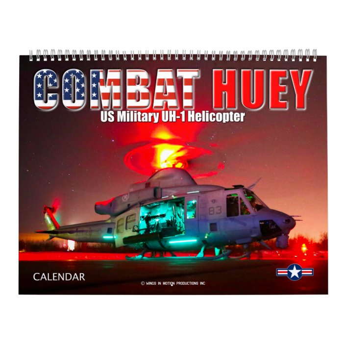 COMBAT HUEY UH1 Helicopter Calendar