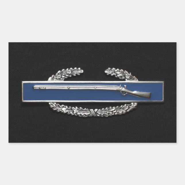 Combat Infantry Badge (CIB) Rectangular Sticker (Front)