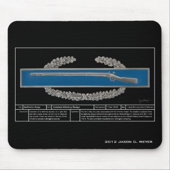 Combat Infantry Badge Technical Mouse Pad by jcmeyer at Zazzle