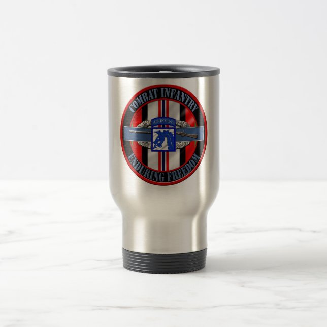 Combat Infantry OEF XVIII 18th Airborne Corp Travel Mug (Center)