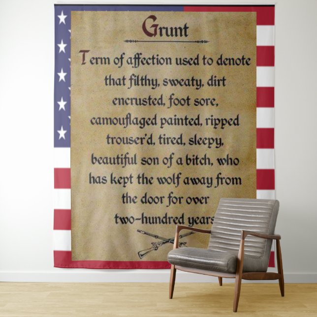COMBAT INFANTRYMAN   aka "GRUNT" Tapestry (In Situ)