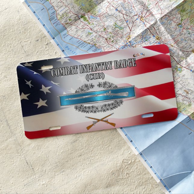 Combat Infantryman Badge (CIB) License Plate (In Situ)