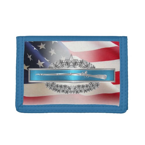 Combat Infantryman Badge with Combat Star Trifold Wallet
