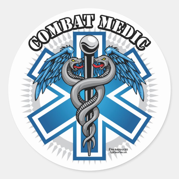 Combat Medic Classic Round Sticker 2504