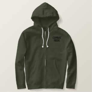 Military Online Combat Medic RAMC Text Embroidered Logo Official Full Zip Heavyweight Fleece Jacket
