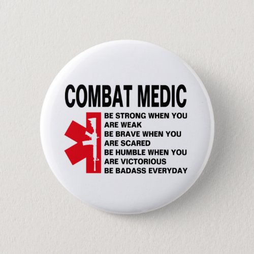 Combat Medic Veterans Day Button