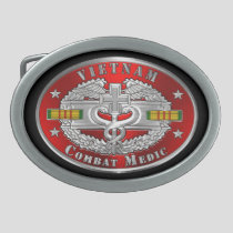 Combat Medic Vietnam Veteran Belt Buckle