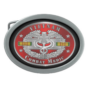 Combat Medic Vietnam Veteran Belt Buckle