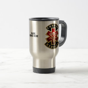 Combat Medical Skull & Swords Customizable Travel Mug