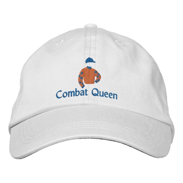 "Combat Queen" racing partnership cap design (Front)
