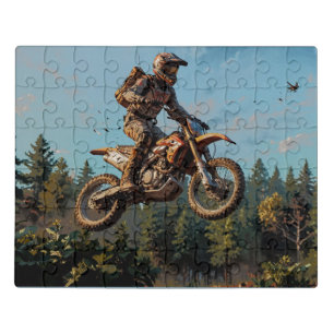 Combat Rescue Mission - Motocross Rider Jigsaw Puzzle