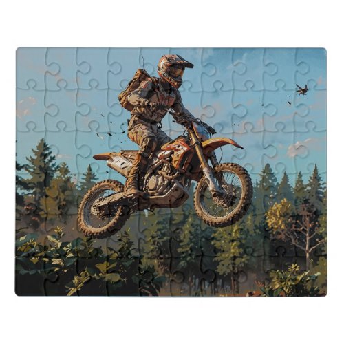 Combat Rescue Mission _ Motocross Rider Jigsaw Puzzle