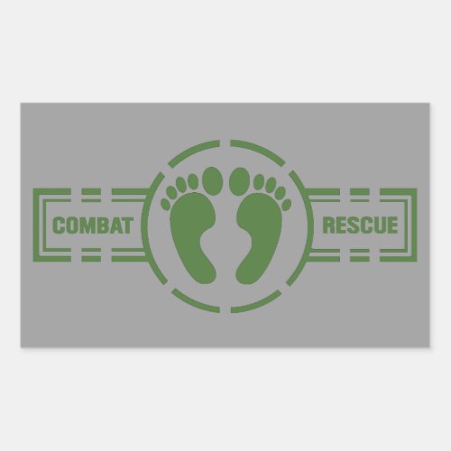 Combat Rescue Roundel Sticker  Green Feet