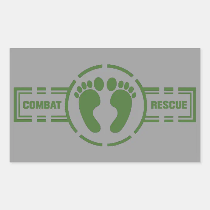 Combat Rescue Roundel Sticker Green Feet Zazzle Com