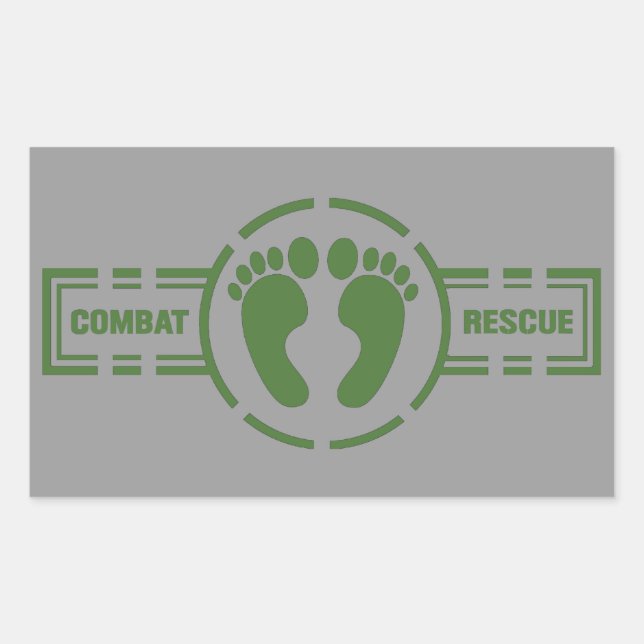 Combat Rescue Roundel Sticker | Green Feet (Front)