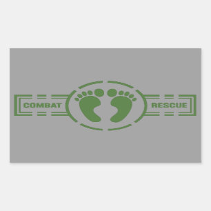 Combat Rescue Roundel Sticker Green Feet