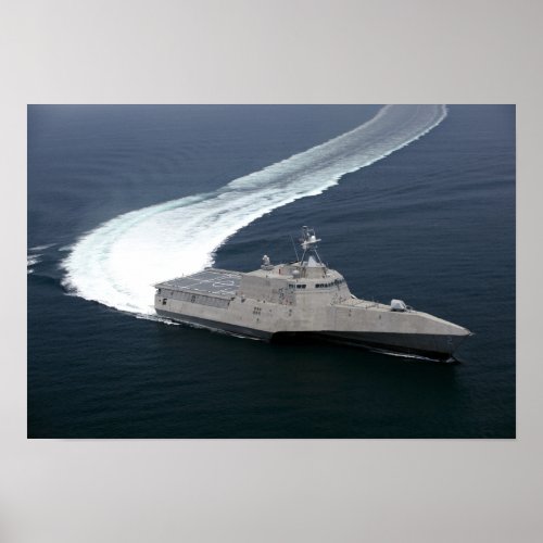 Combat ship Independence in the Gulf of Mexico Poster