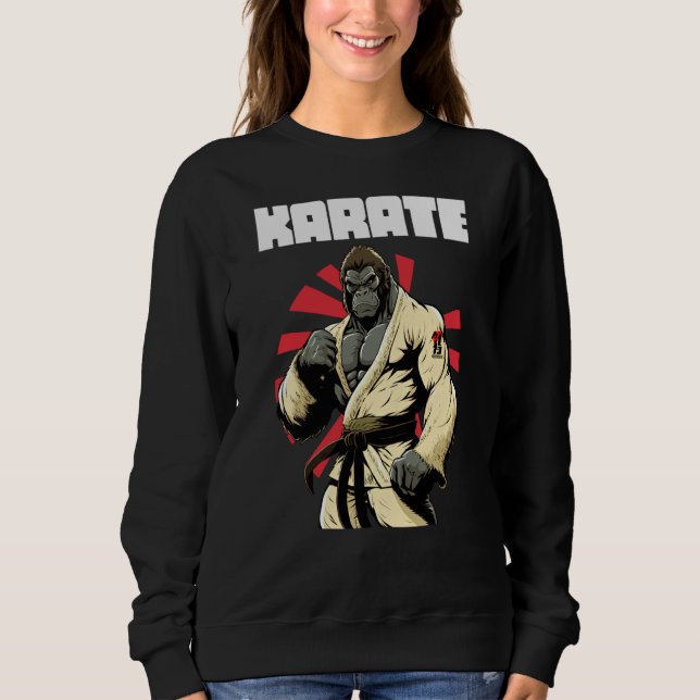 Combat Sports Karate Gorilla  1 Sweatshirt (Front)
